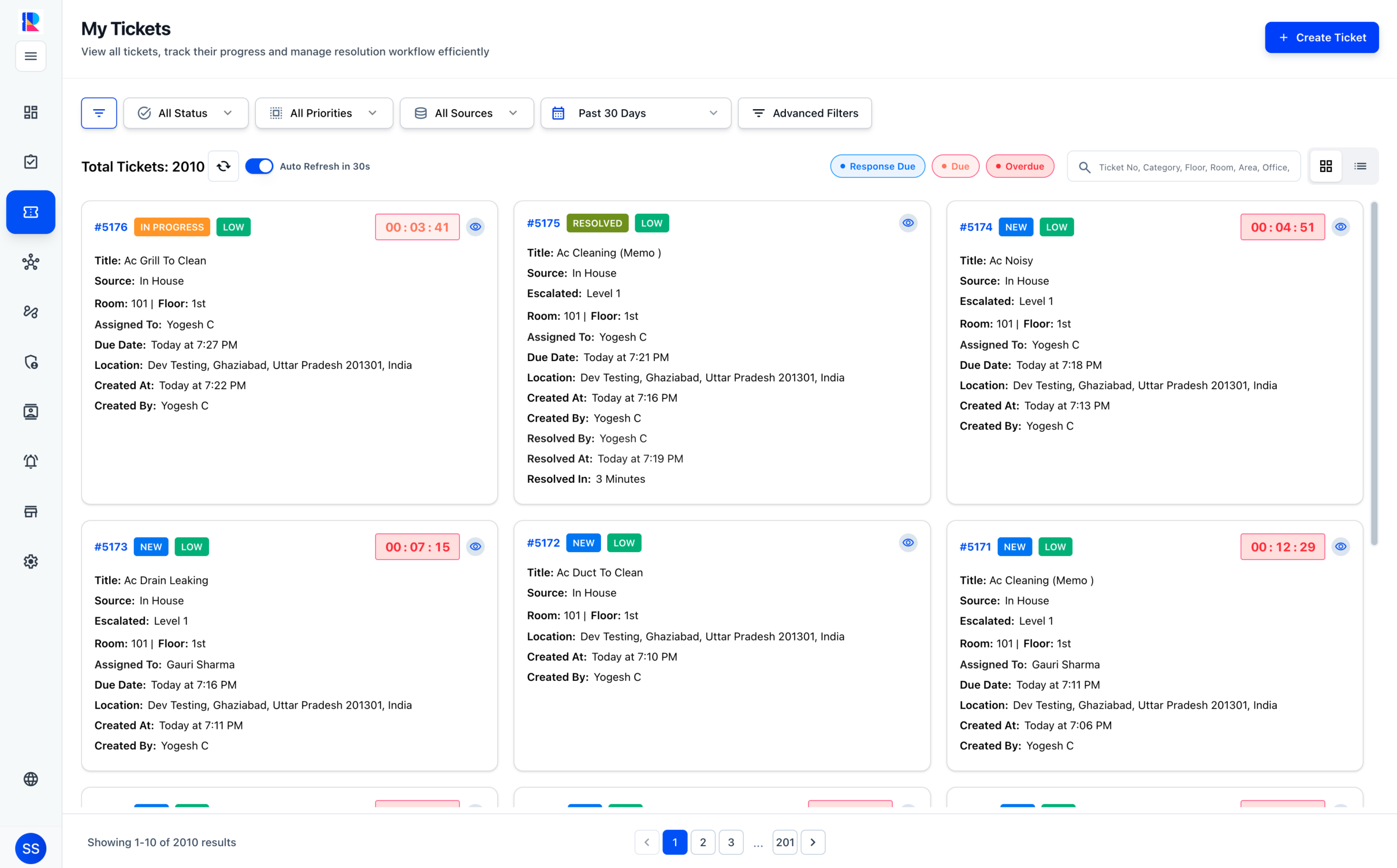 Rannkly Desk official ticket dashboard screenshot