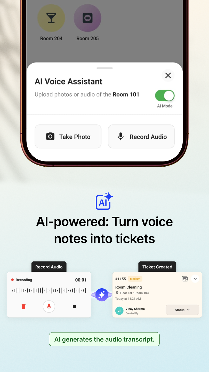 Rannkly Desk mobile app operations screen
